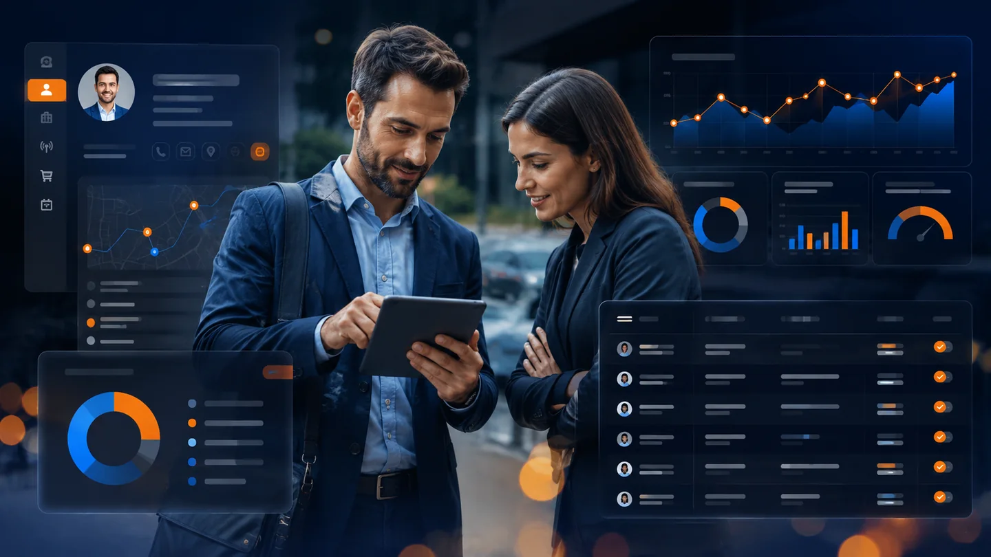 TREKeForce CRM terrain et force de vente mobile avec tableaux de bord commerciaux